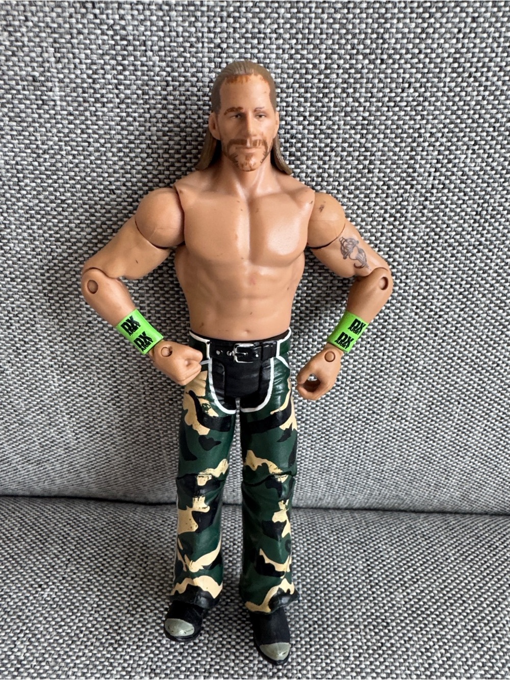 WWE Mattel HBK Shawn Michaels DX Camo Action Figure - Battle Pack Series 5
